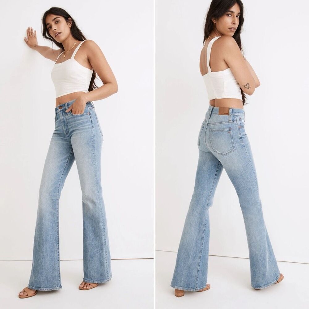 Madewell Light Wash Blue Flare Jeans